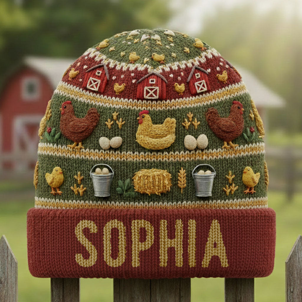 Verrückte Hühnerlady – Personalisierte Hühnermütze