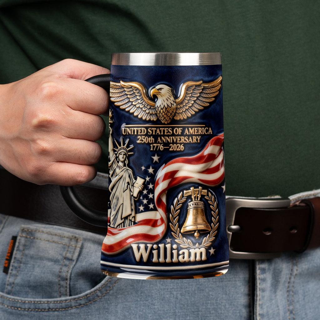 250. Jahrestag der USA – Personalisierter Patriot-Bierkrug
