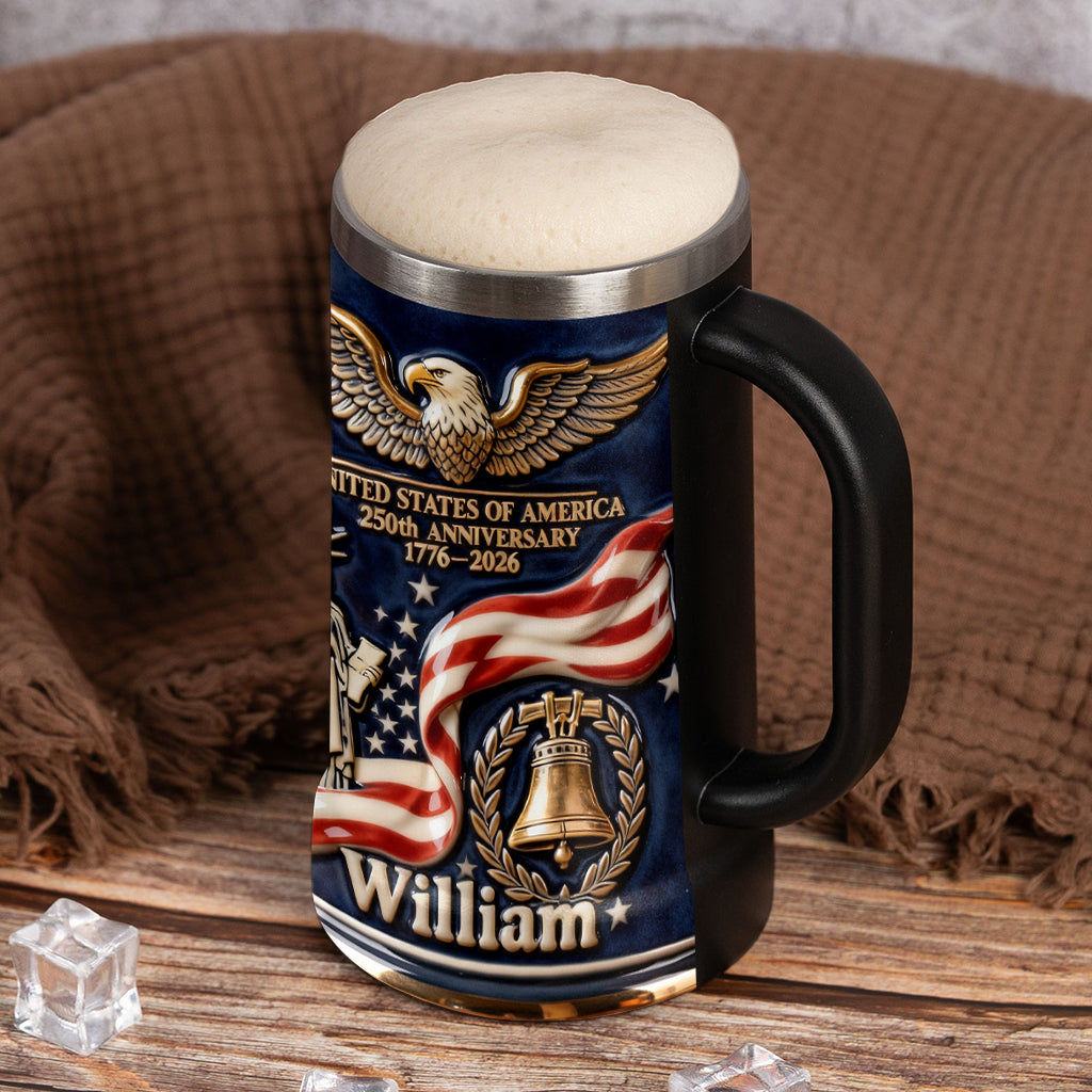 250. Jahrestag der USA – Personalisierter Patriot-Bierkrug