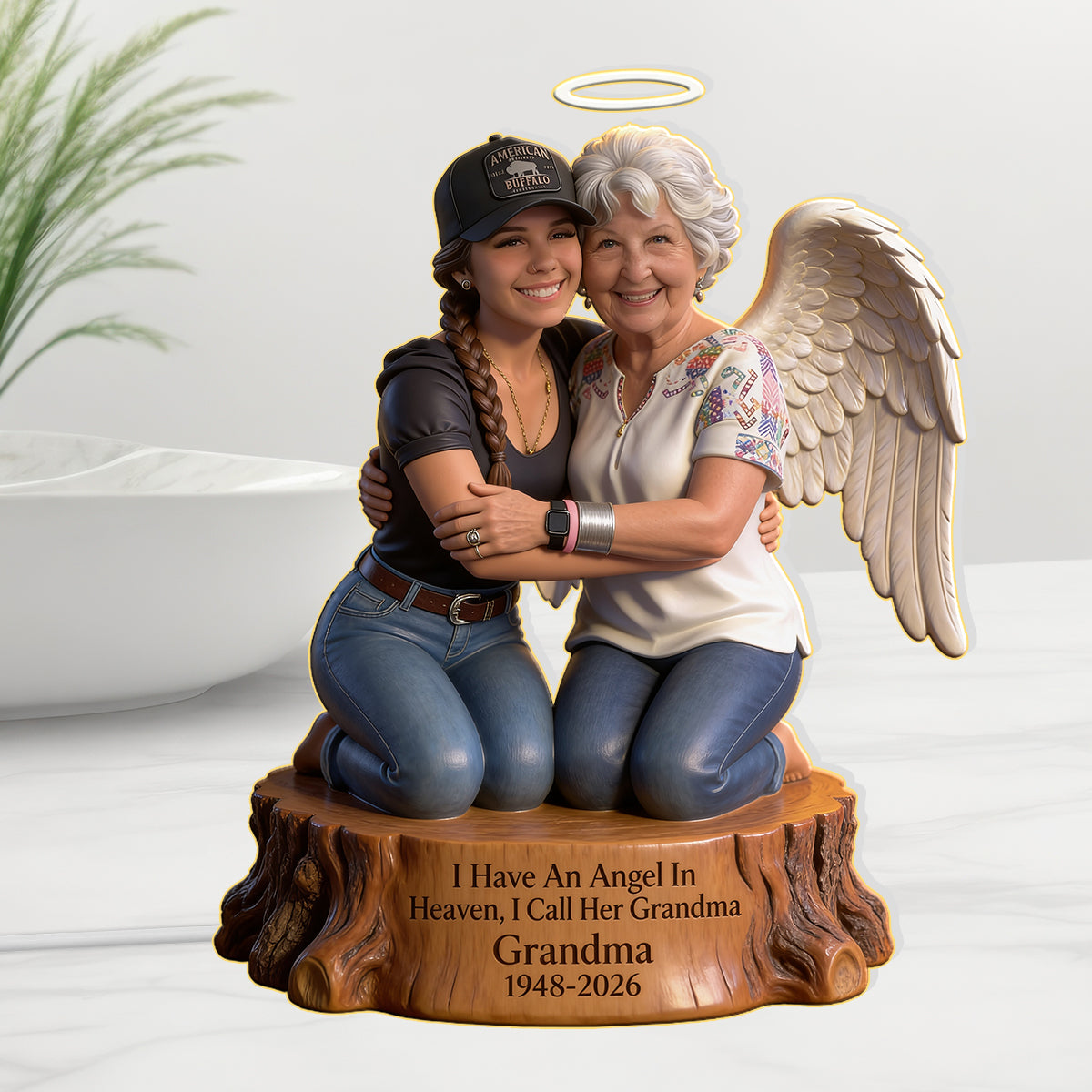 I Have An Angel In Heaven - Personalized Memorial Acrylic LED Night Light