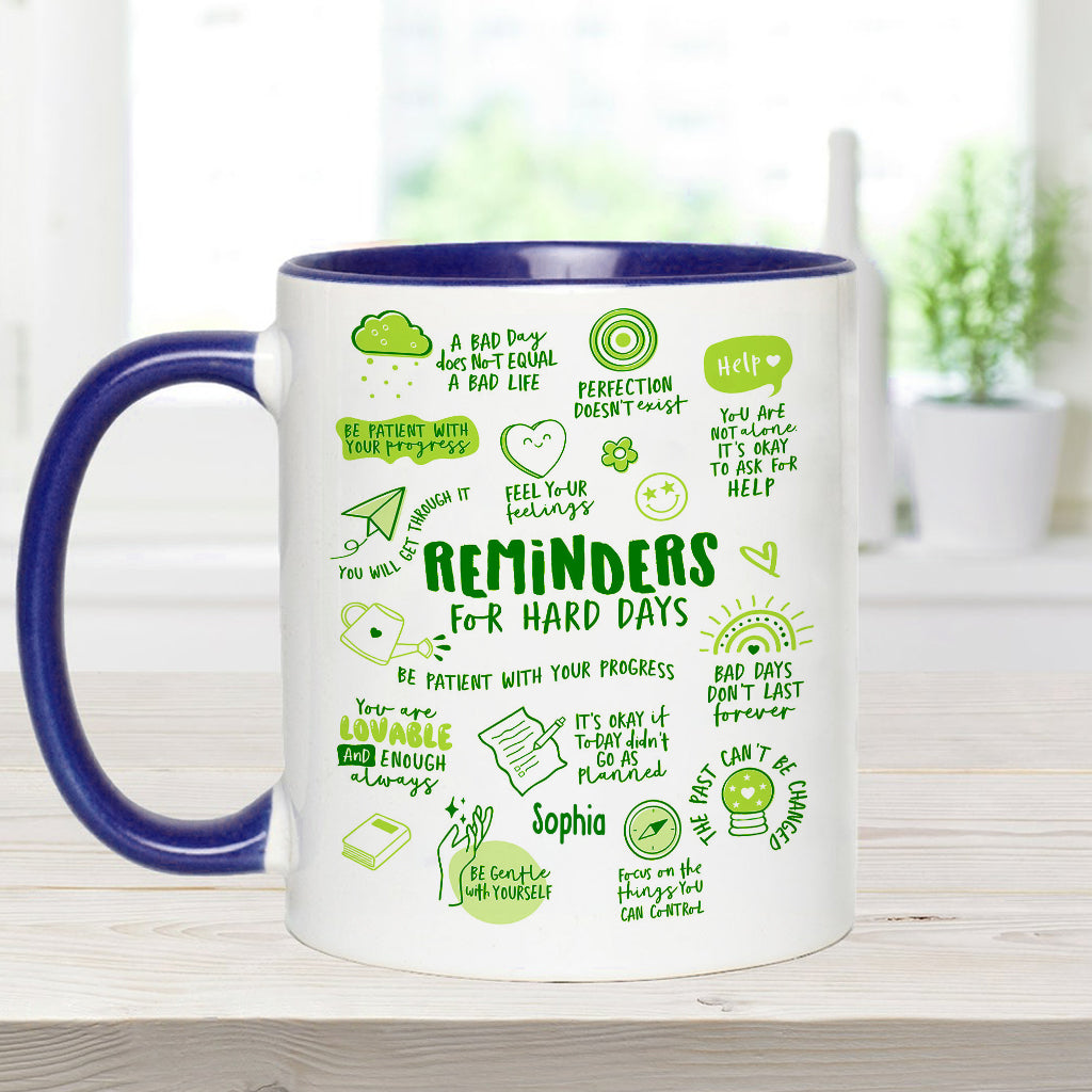 Souvenirs pour les jours difficiles - Mug personnalisé pour la sensibilisation à la santé mentale