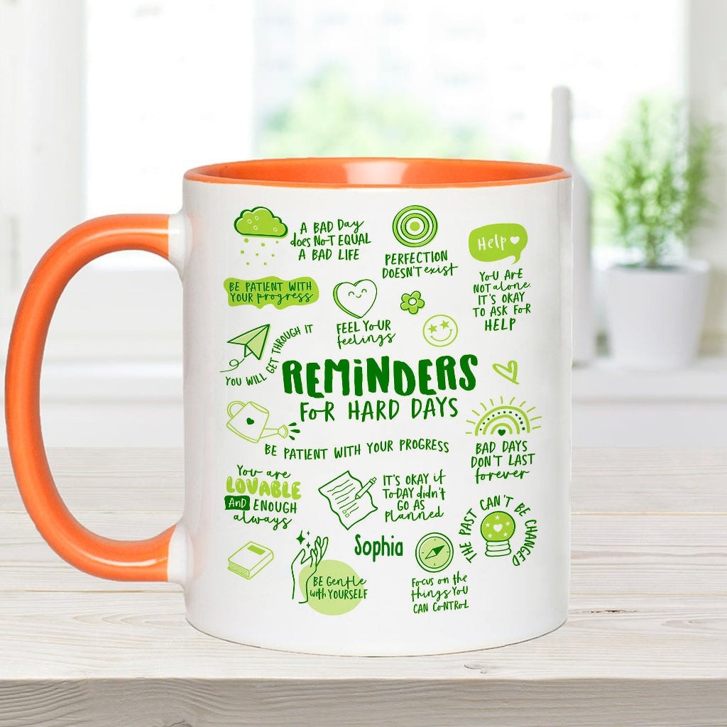 Souvenirs pour les jours difficiles - Mug personnalisé pour la sensibilisation à la santé mentale