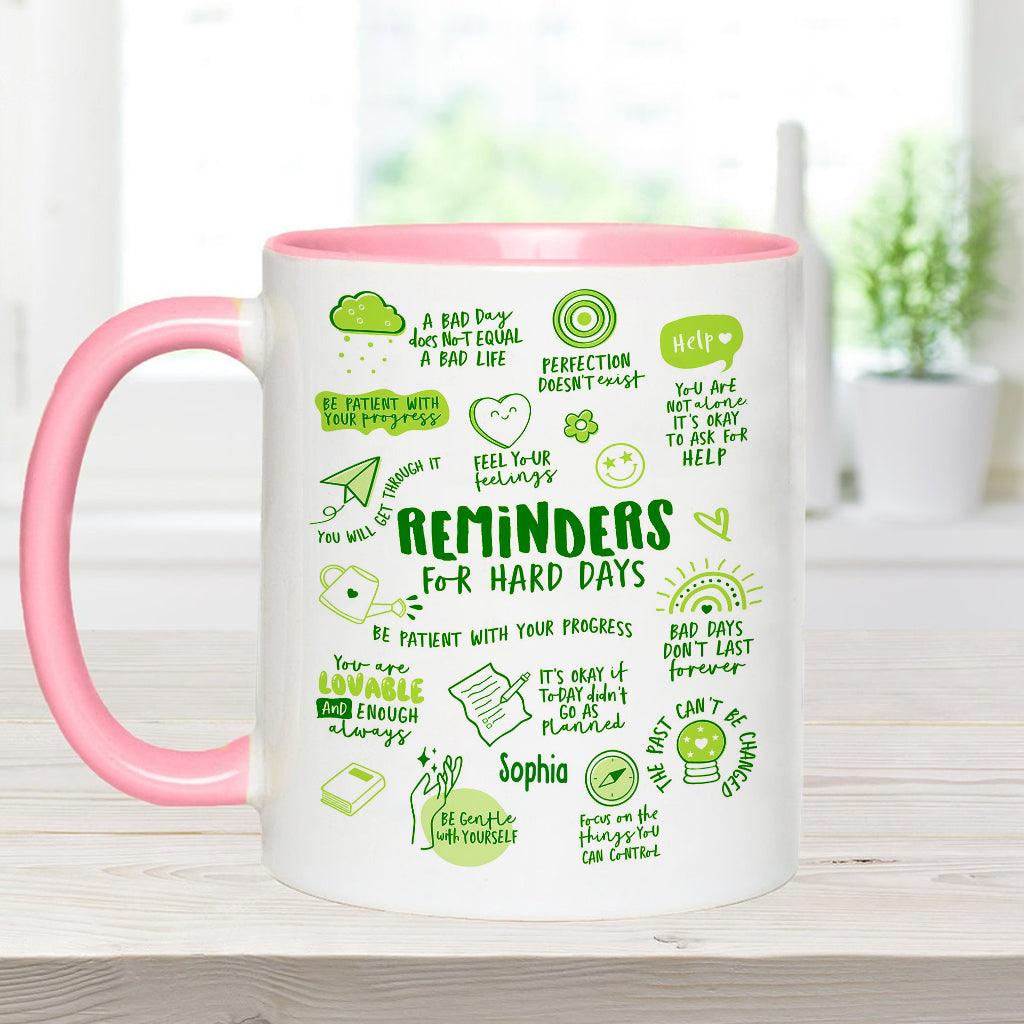 Souvenirs pour les jours difficiles - Mug personnalisé pour la sensibilisation à la santé mentale