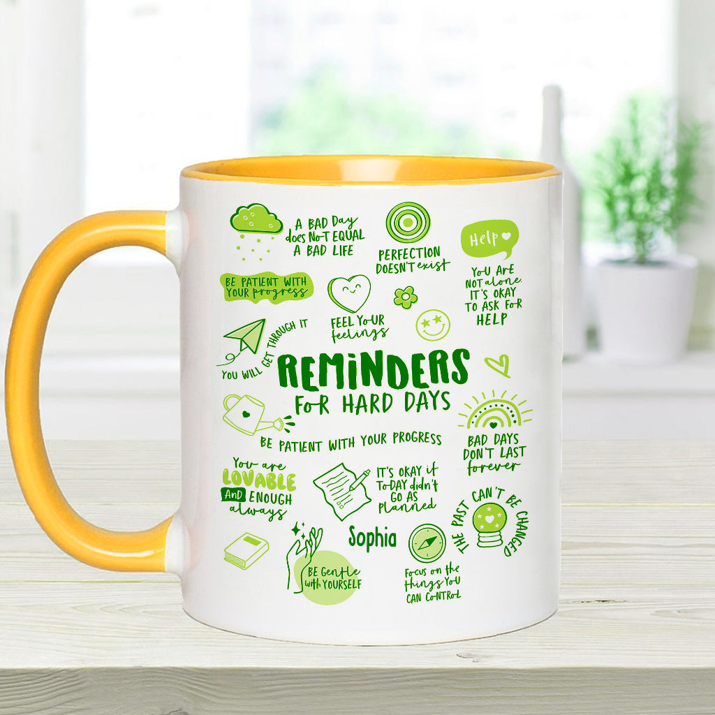 Souvenirs pour les jours difficiles - Mug personnalisé pour la sensibilisation à la santé mentale