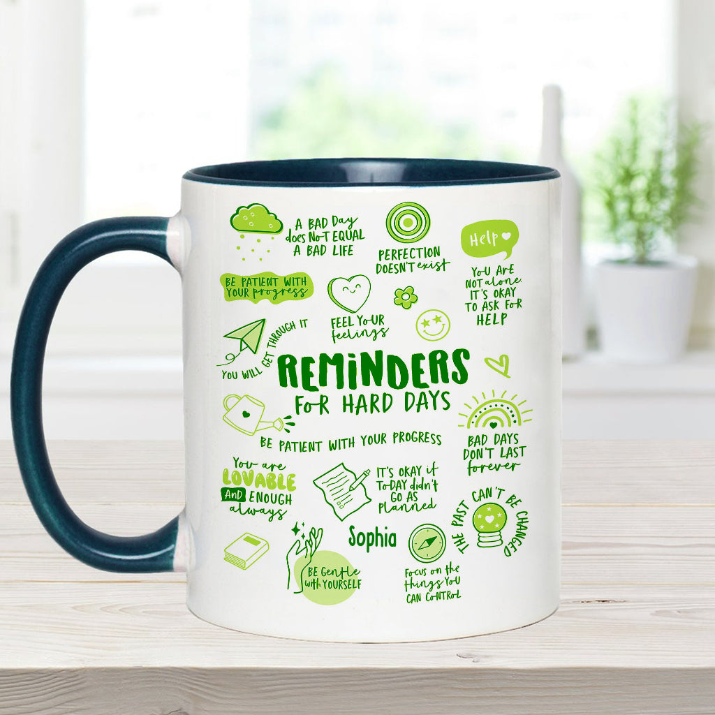 Souvenirs pour les jours difficiles - Mug personnalisé pour la sensibilisation à la santé mentale