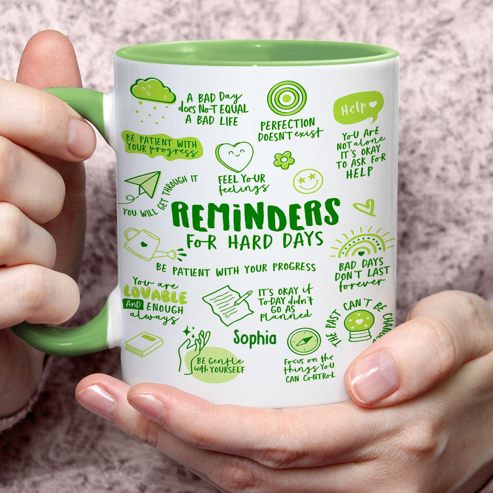 Souvenirs pour les jours difficiles - Mug personnalisé pour la sensibilisation à la santé mentale