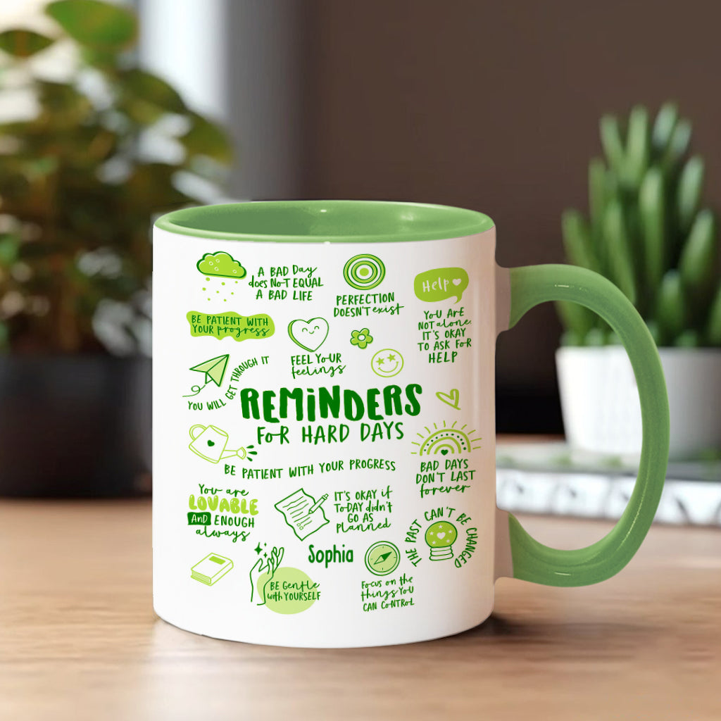 Souvenirs pour les jours difficiles - Mug personnalisé pour la sensibilisation à la santé mentale