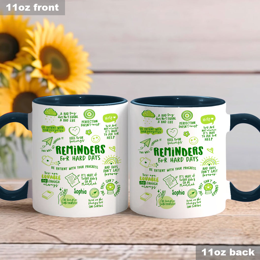 Souvenirs pour les jours difficiles - Mug personnalisé pour la sensibilisation à la santé mentale