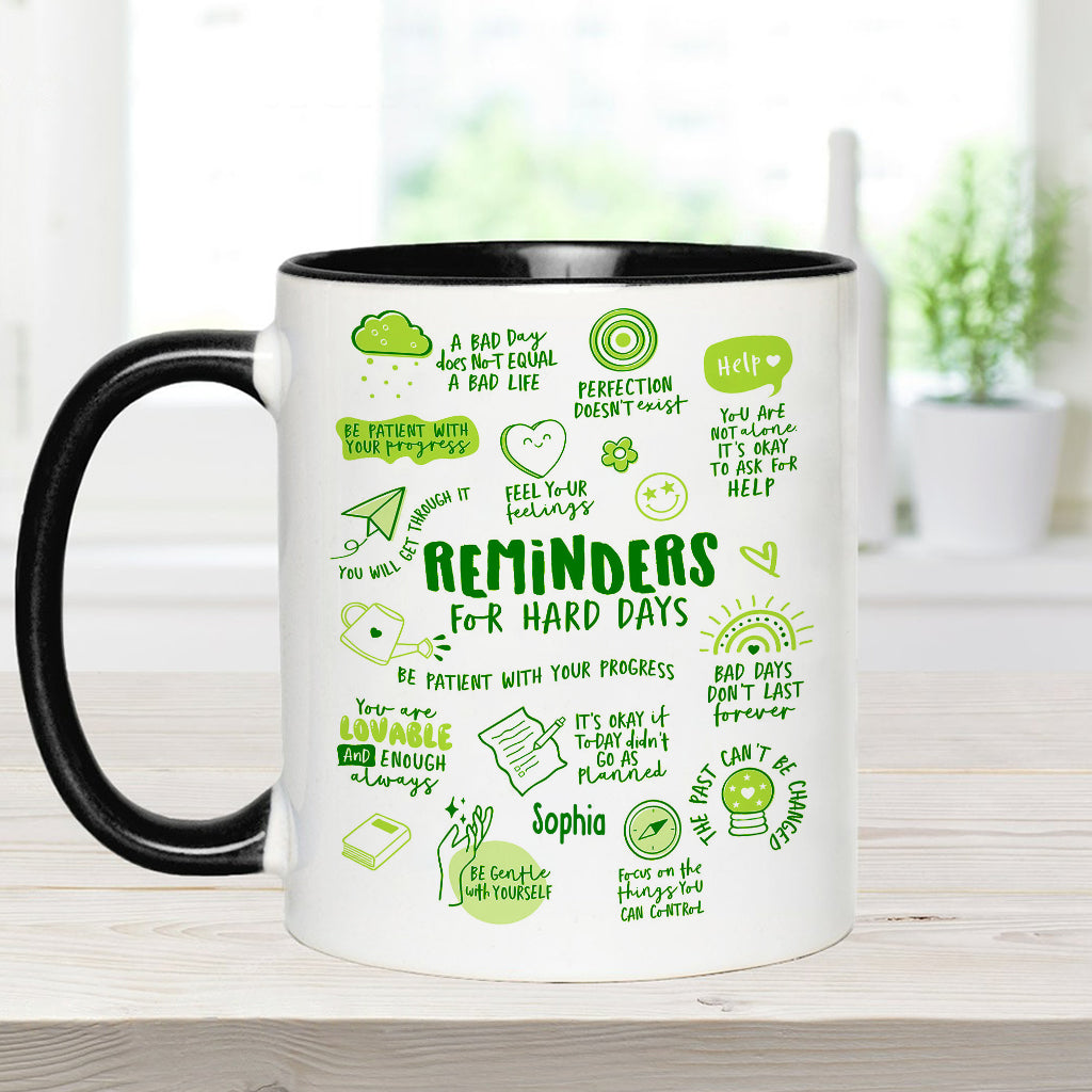 Souvenirs pour les jours difficiles - Mug personnalisé pour la sensibilisation à la santé mentale
