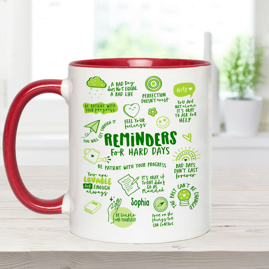 Souvenirs pour les jours difficiles - Mug personnalisé pour la sensibilisation à la santé mentale