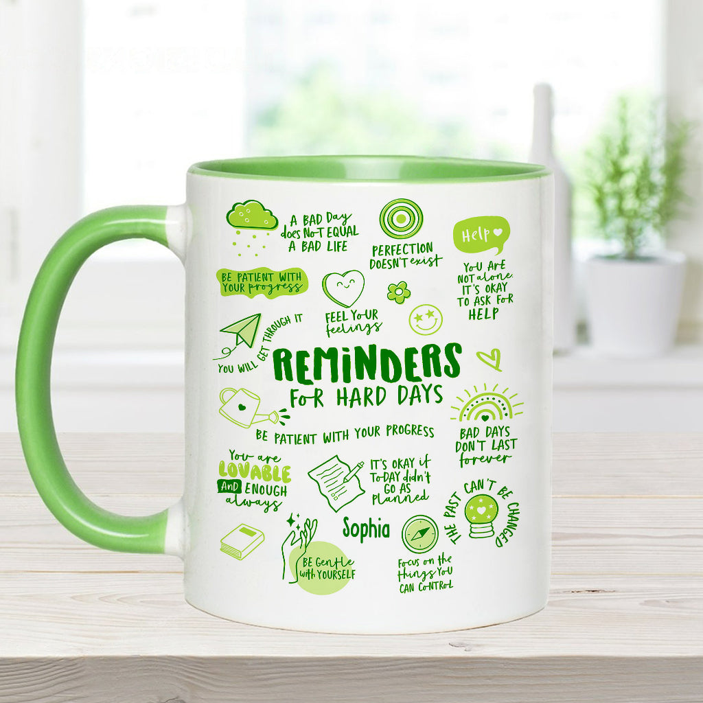 Souvenirs pour les jours difficiles - Mug personnalisé pour la sensibilisation à la santé mentale