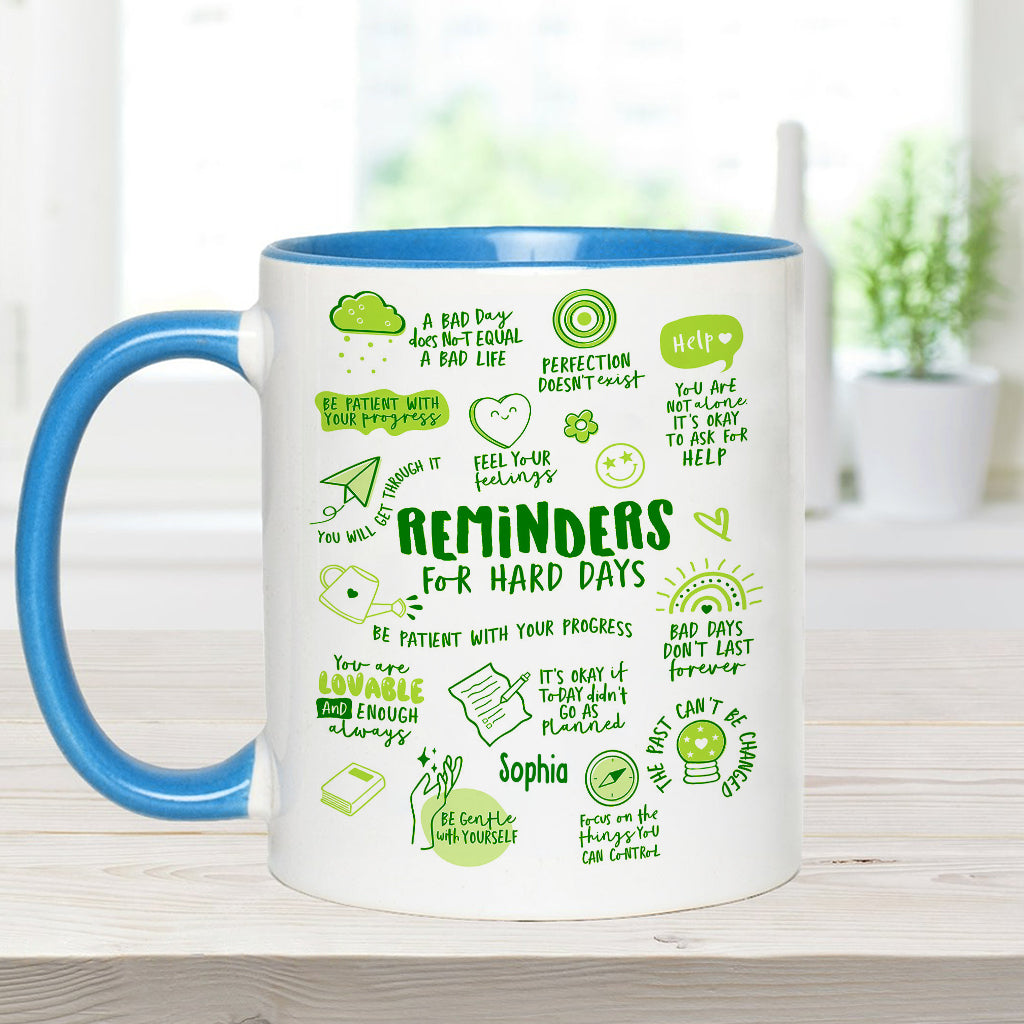 Souvenirs pour les jours difficiles - Mug personnalisé pour la sensibilisation à la santé mentale