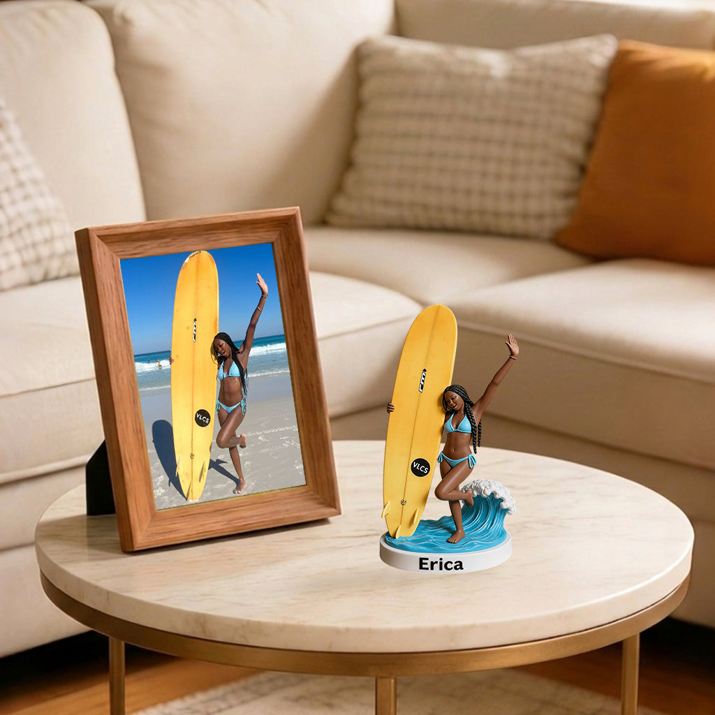 Jede Foto Liebe Surfen - Personalisierte Surfing Premium 3D Figur