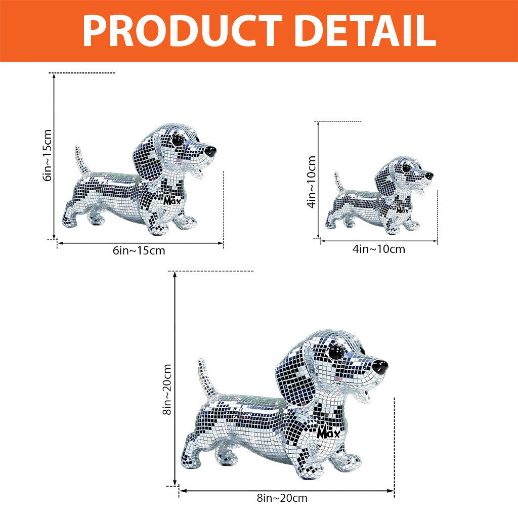 Mosaic Disco Cute Dogs - Personalized Dog Custom Shaped Acrylic Plaque