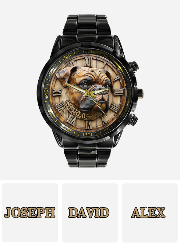 Brave Boxer – Personalisierte Hunde-Handuhr