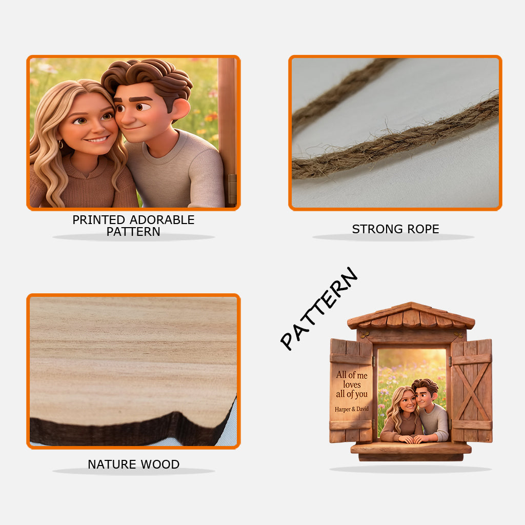 Benutzerdefiniertes Foto - Personalisierte Holztafel für Paare