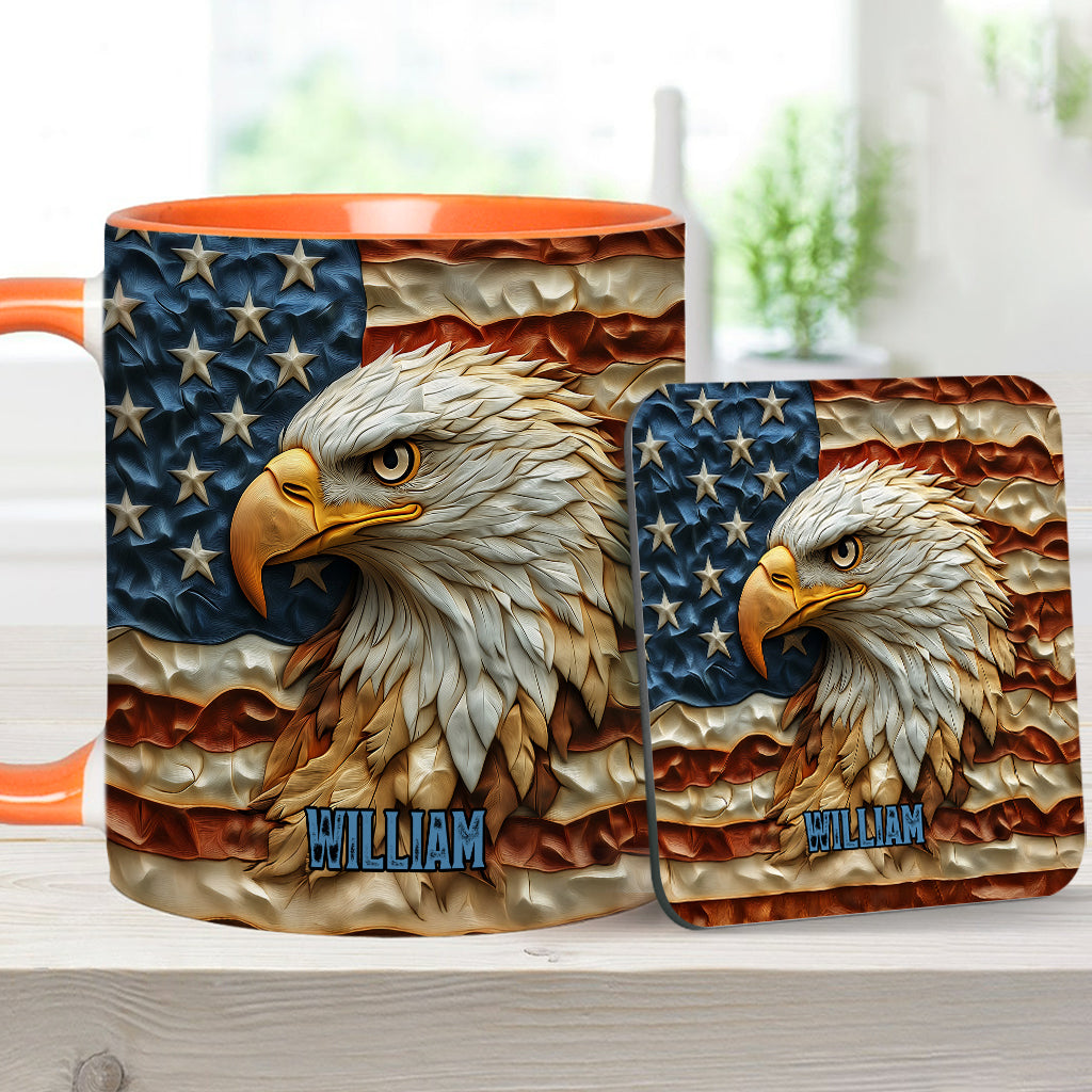 Strong Bald Eagle - Personalized Bald Eagle Accent Mug