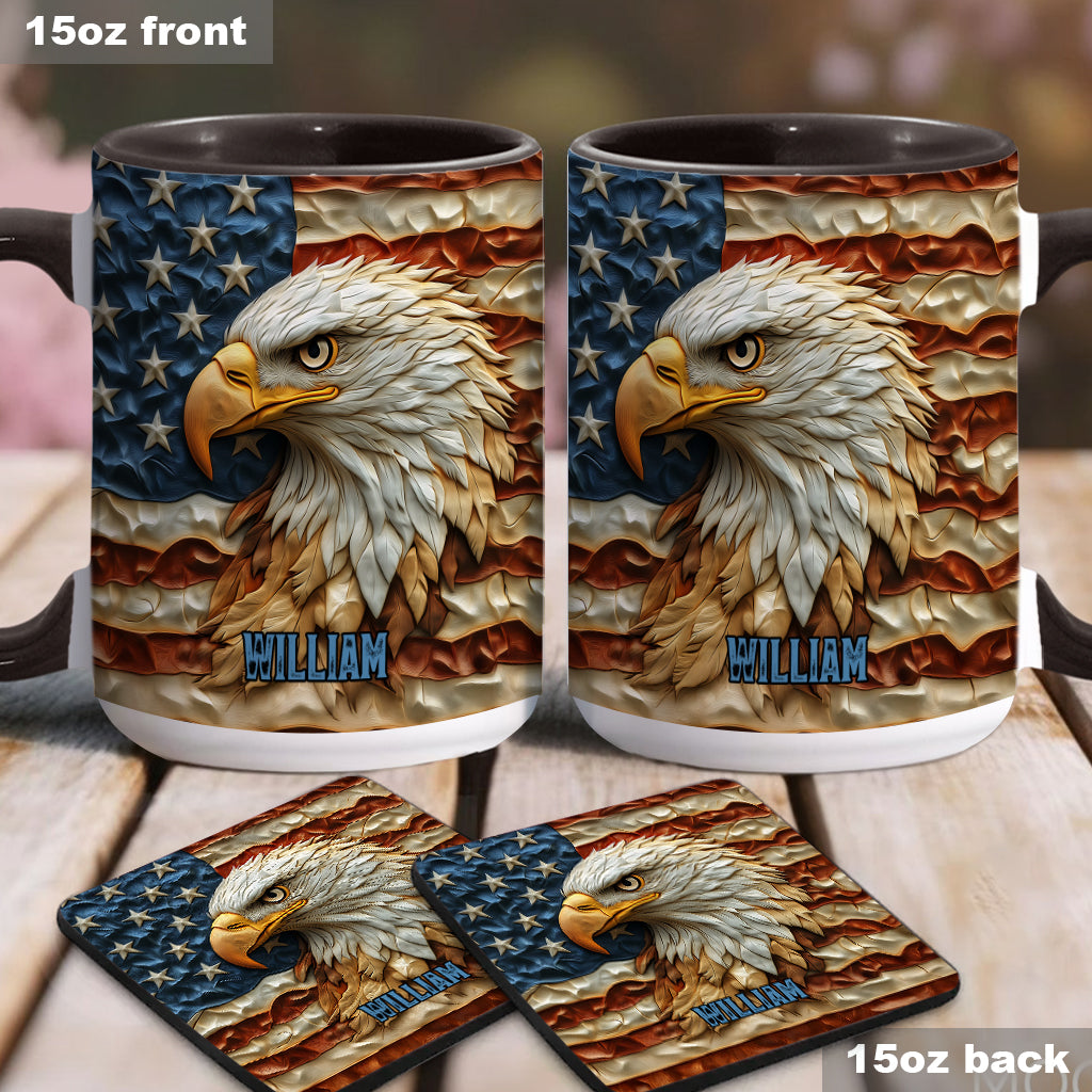 Strong Bald Eagle - Personalized Bald Eagle Accent Mug