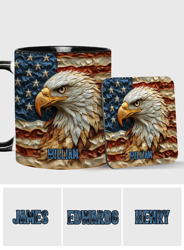 Strong Bald Eagle - Personalized Bald Eagle Accent Mug