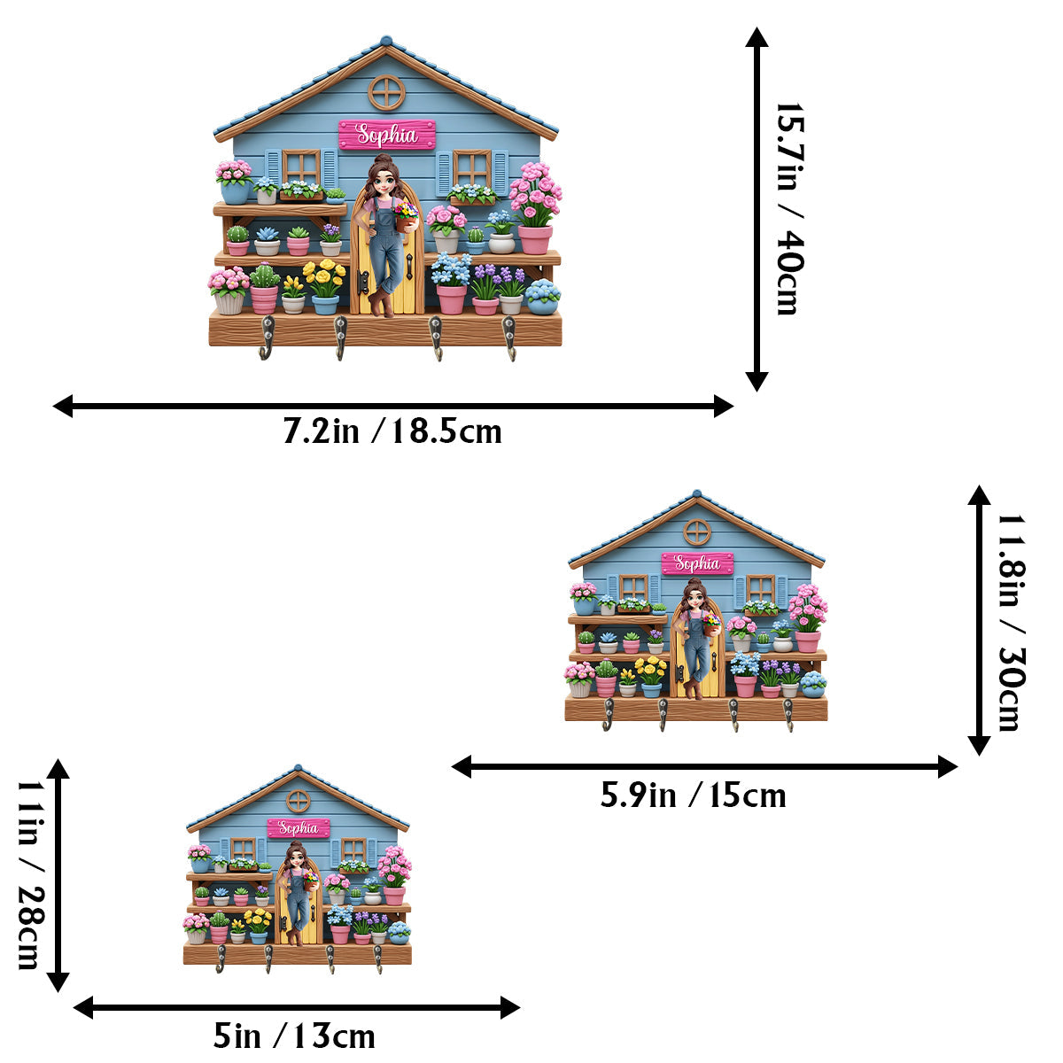 Welcome To My Garden - Personalized Gardening Custom Shaped Key Rack