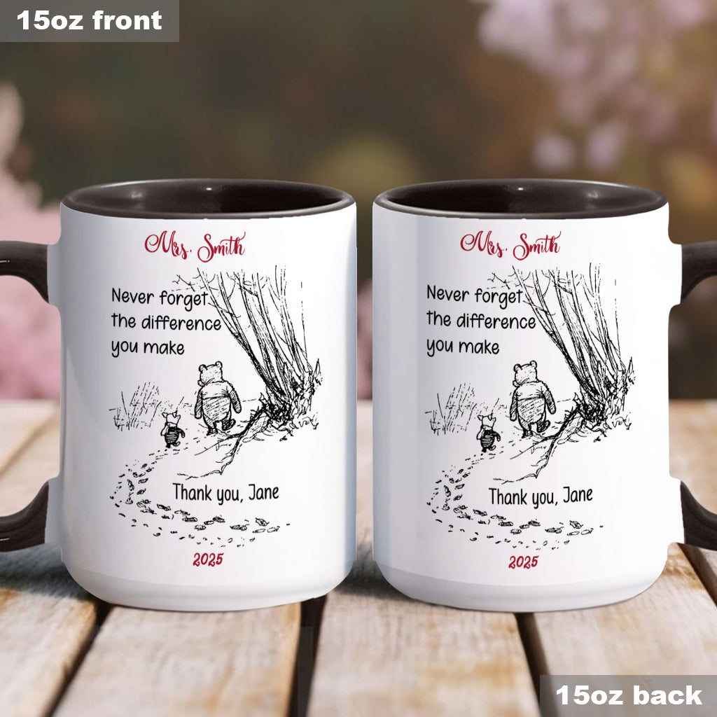 Back To School - Personalized Teacher Accent Mug