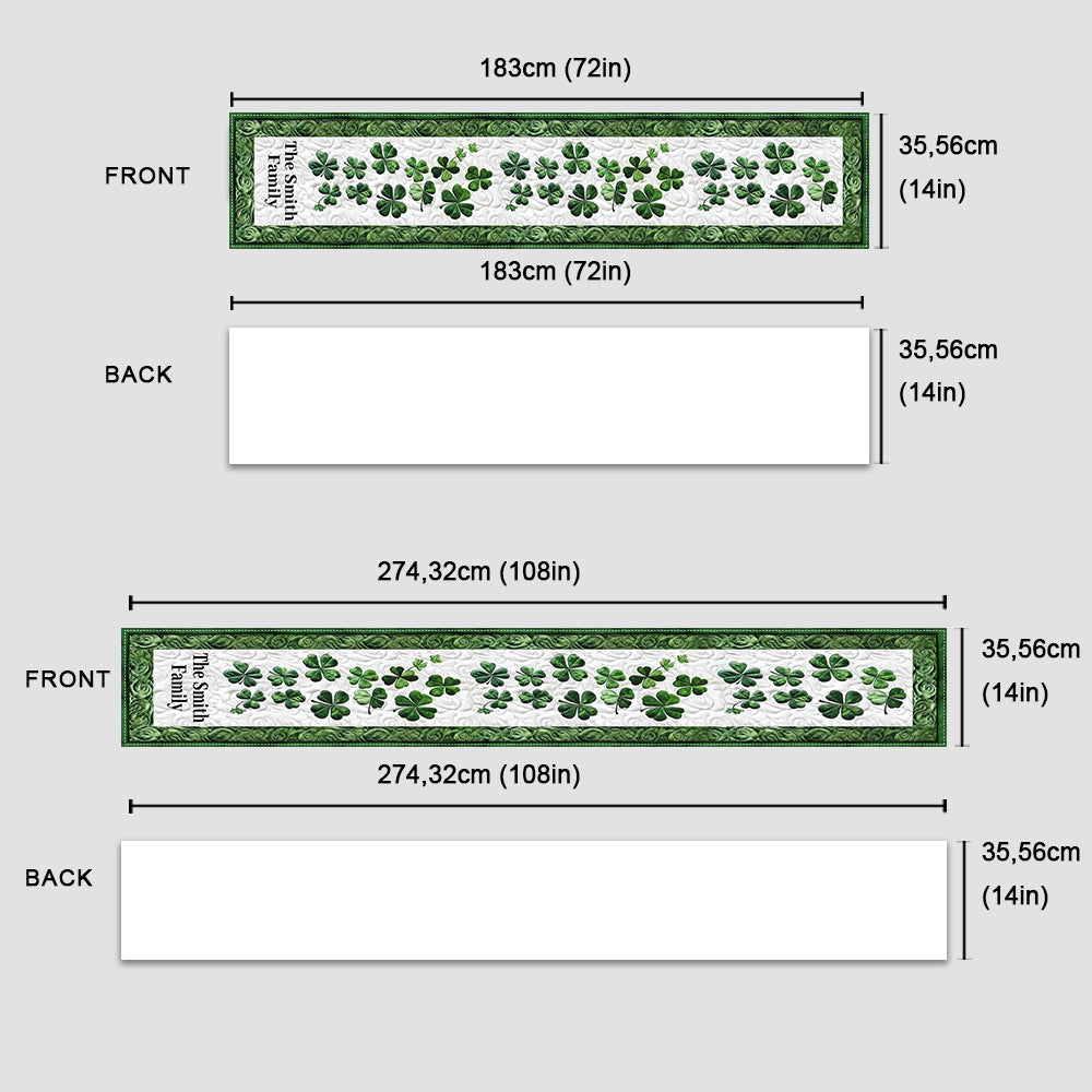 Chemin de table personnalisé Lucky Family - Famille