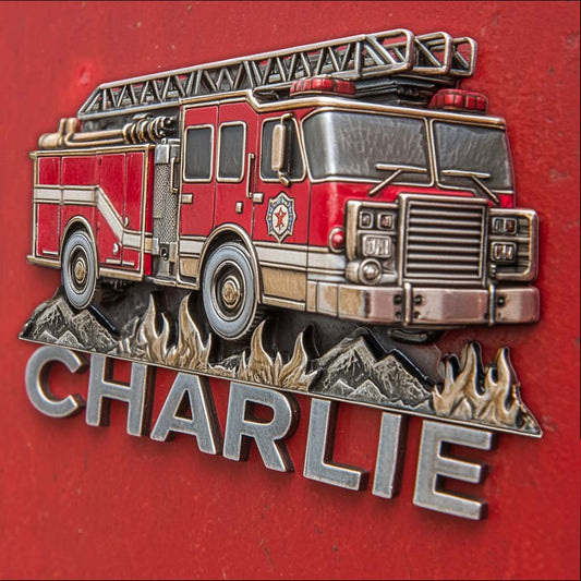 Stolzer Feuerwehrmann – Personalisierter Feuerwehr-Magnet