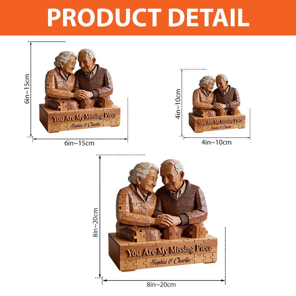 Couple Gift, You Are My Missing Piece - Personalized Couple Custom Shaped Acrylic Plaque
