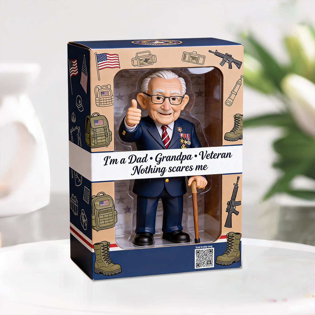 Military Pride Family Toy Figure - Personalized Veteran Custom Shaped Acrylic Plaque