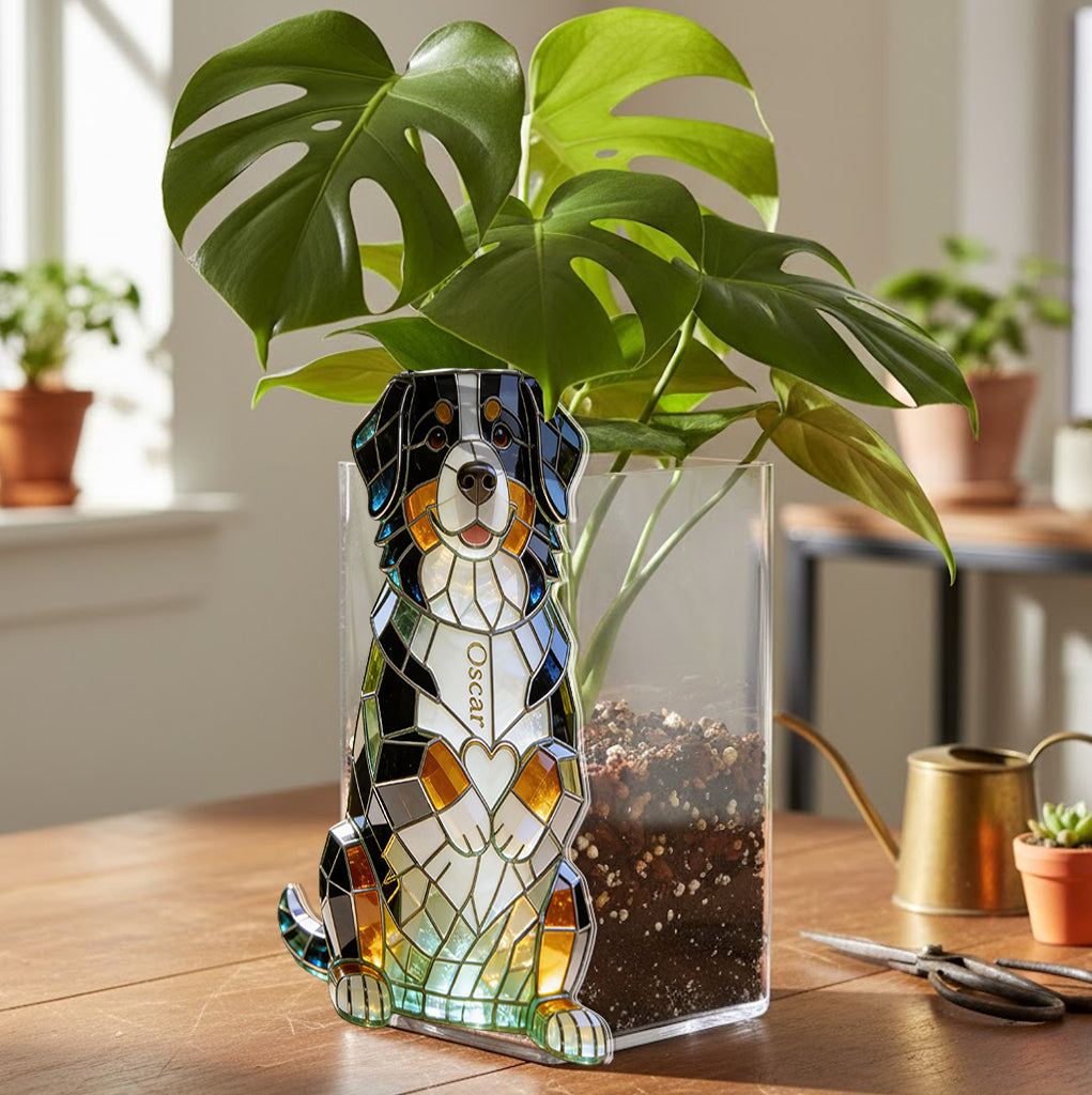 Custom Any Pet Photo - Love My Pet - Personalized Pet Acrylic Pot
