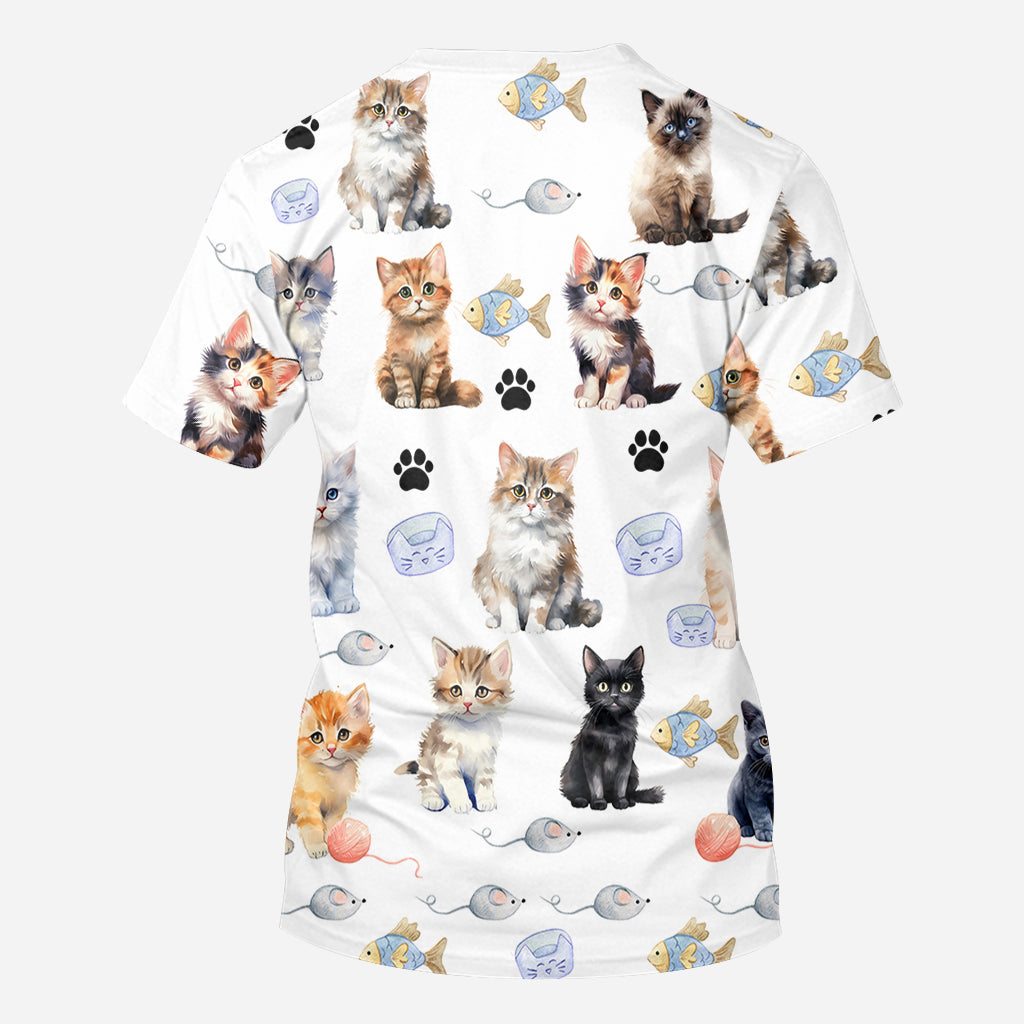 Life Is Better With Cats - Personalized Cat All Over Shirt