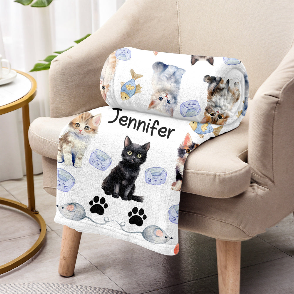 Life Is Better With Cats - Personalized Cat Blanket