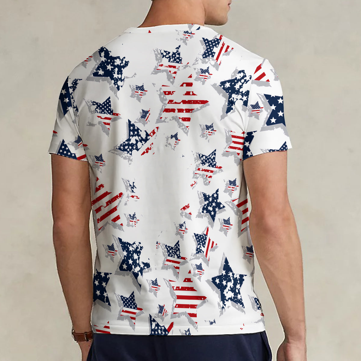 Patriot Dog Mom - Personalized Dog Fully Printed V-Neck T-Shirt