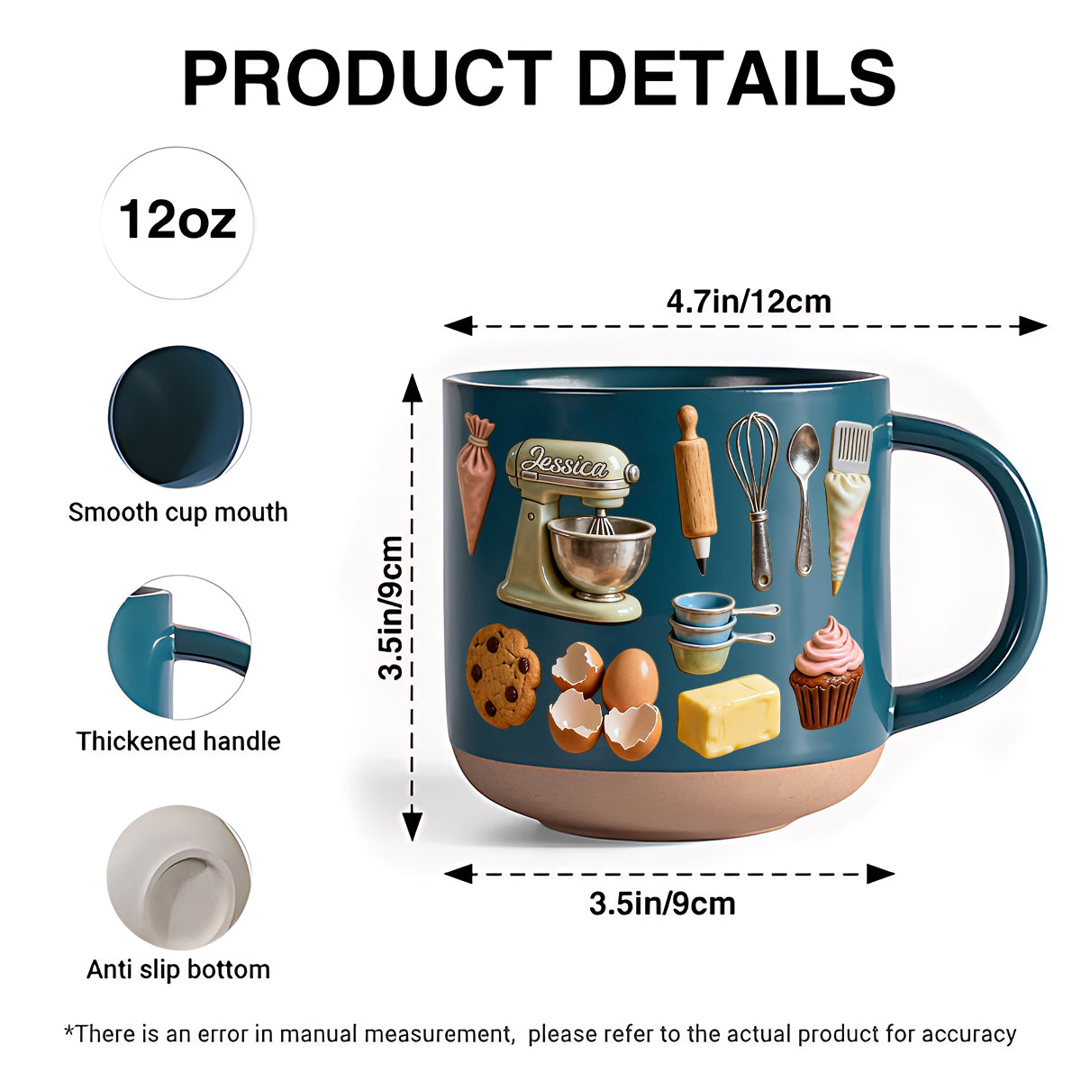 Liebe zum Backen – Personalisierter Keramikbecher mit Backmotiv