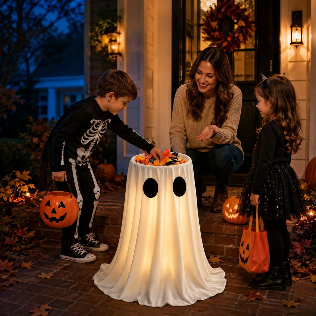 Lighted Ghost Candy Bowl