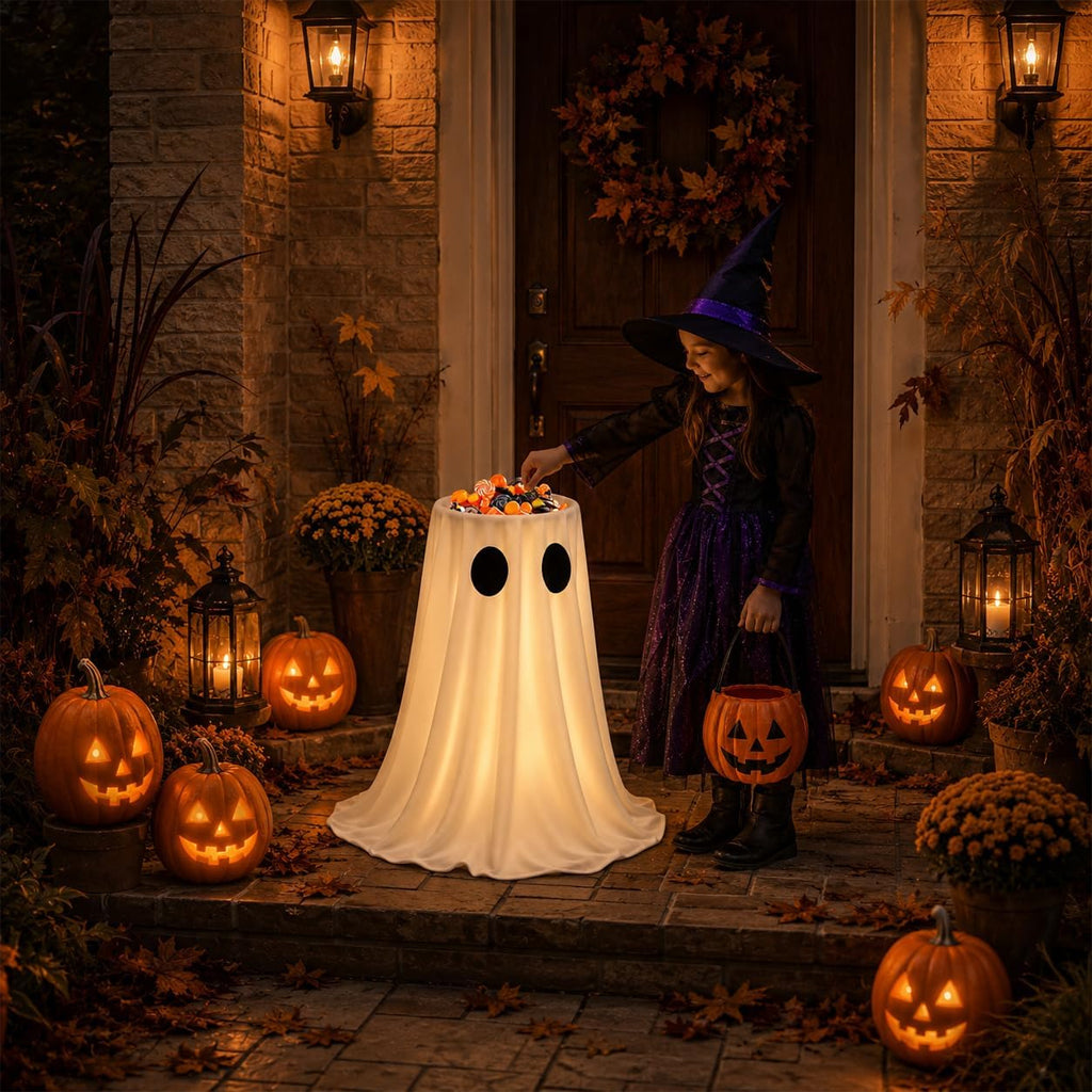 Lighted Ghost Candy Bowl