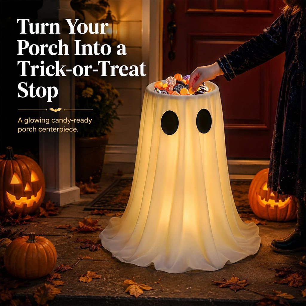 Lighted Ghost Candy Bowl