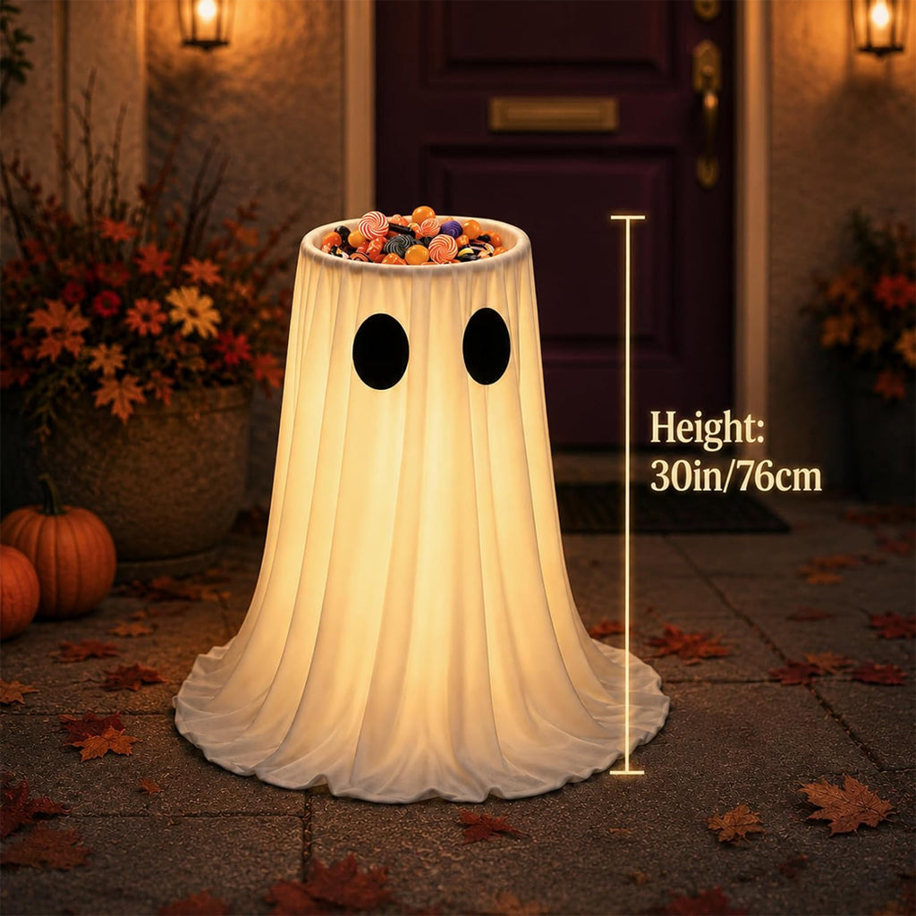 Lighted Ghost Candy Bowl