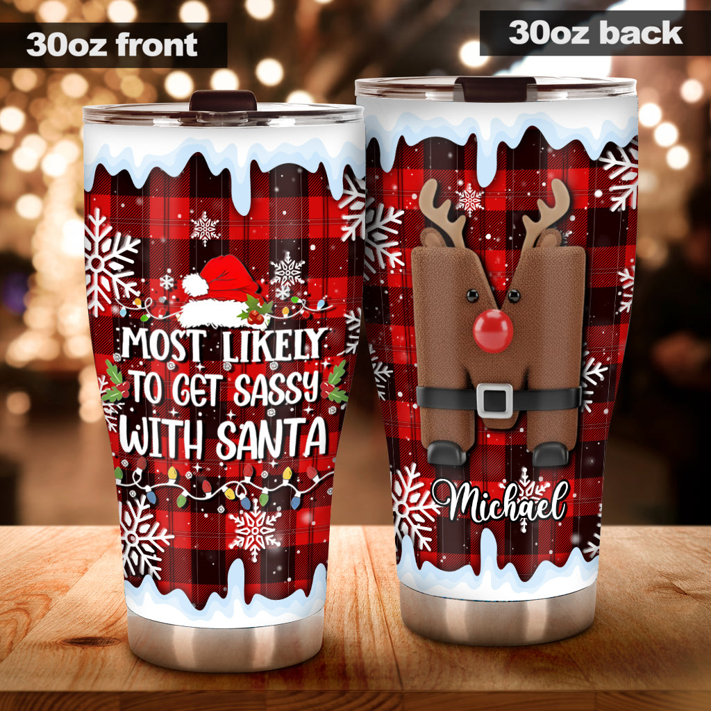 Christmas Most Likely To... Tumbler - Personalized Christmas Tumbler