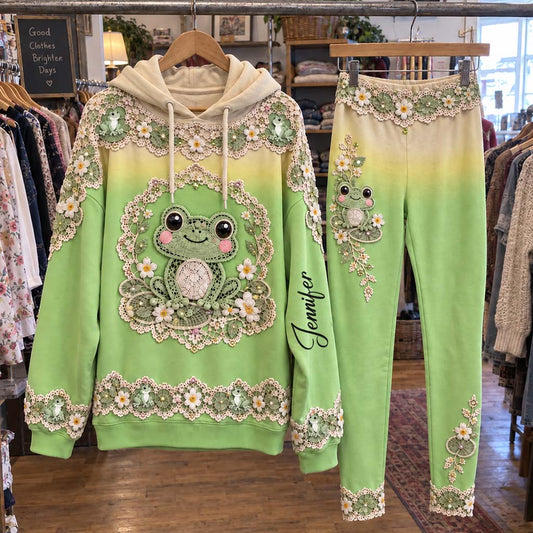 Grenouille d'Amour - Sweat à Capuche et Leggings Personnalisés