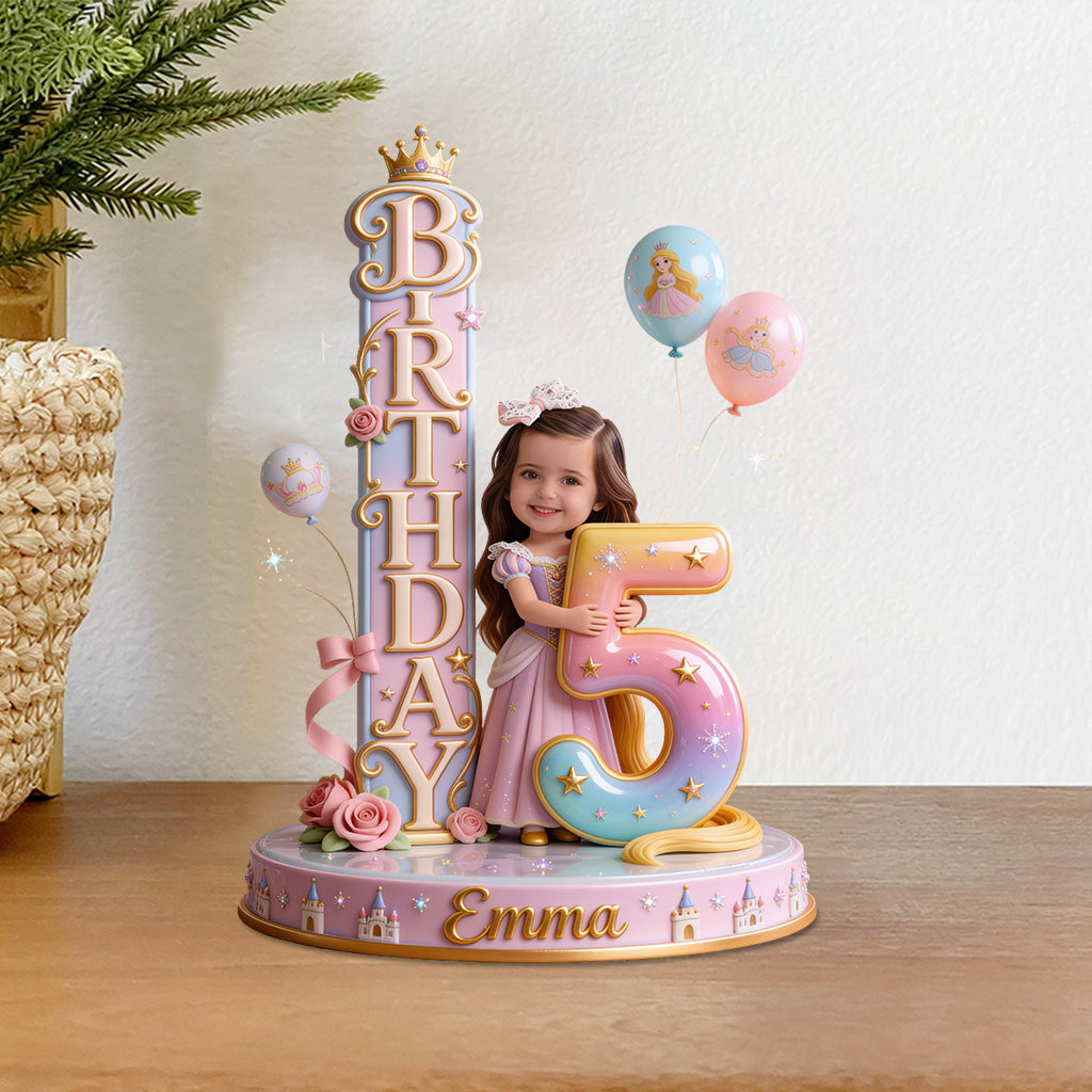 Royal Princess Birthday - Personalized Kid Custom Shaped Acrylic Plaque