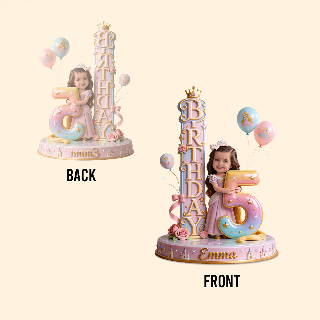 Royal Princess Birthday - Personalized Kid Custom Shaped Acrylic Plaque