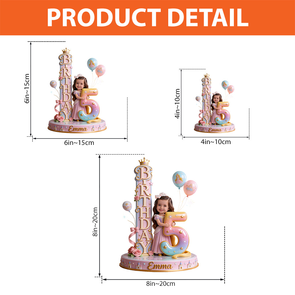 Royal Princess Birthday - Personalized Kid Custom Shaped Acrylic Plaque