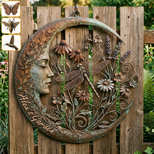 Garden Moon - Personalisierte Gartenmetall-Schild
