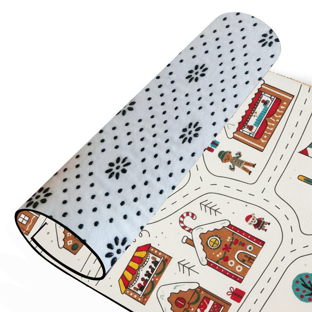 Welcome To Christmas Village - Personalized Kid Rug