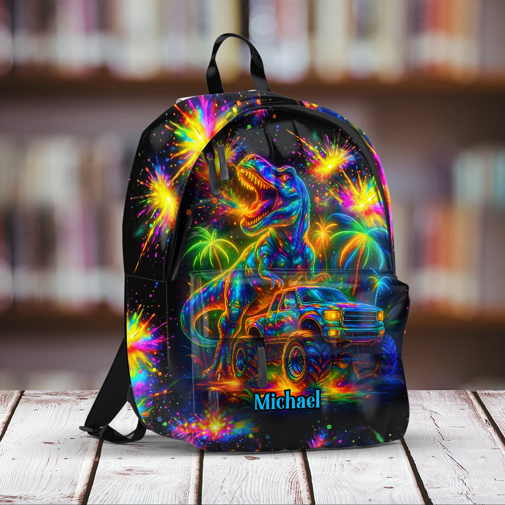 Sac à dos enfant personnalisé avec dinosaure coloré