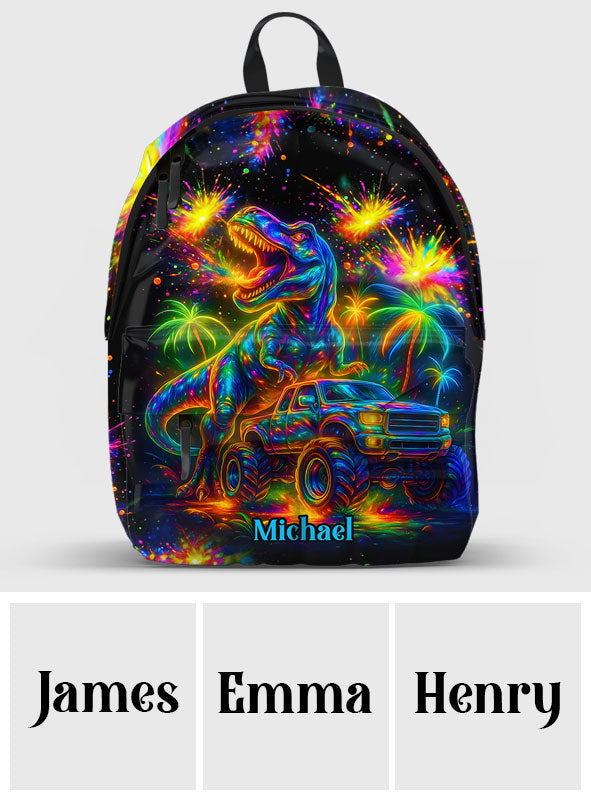 Sac à dos enfant personnalisé avec dinosaure coloré