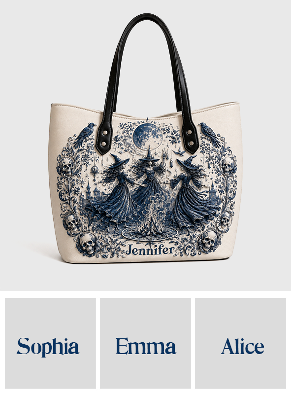 Mitternachts-Coven - Personalisierte Hexen-Lederhandtasche