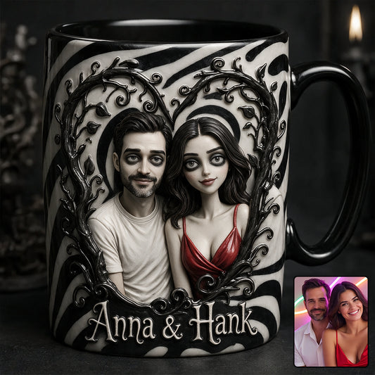 Cadeau Effrayant Pour Couple à Halloween - Mug Accent 3D Personnalisé