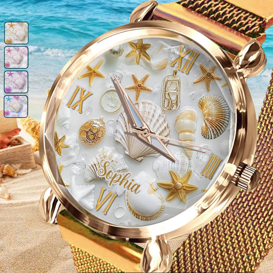 Beautiful Seashells - Personalized Sea Lover Women Hand Watch